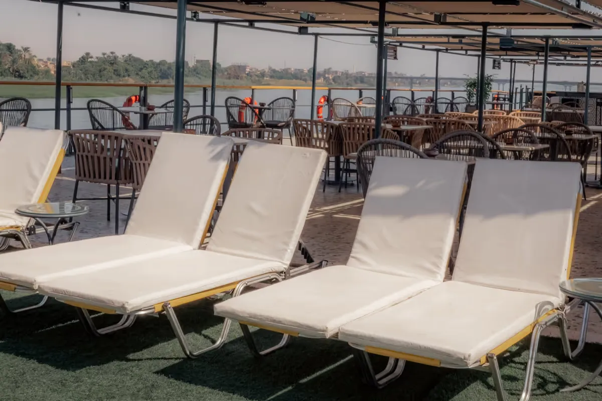 Sun deck of the Lady Carol Nile Cruise Nile cruise